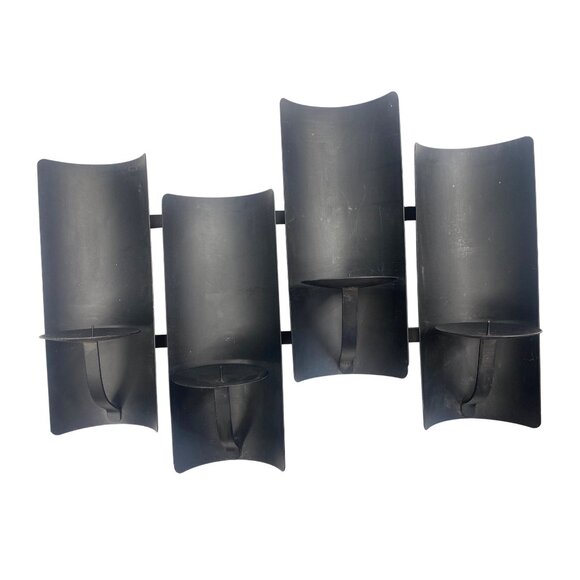 Candle Black Metal 4 Candle Holder - Picture 2 of 5